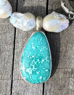 49c Water Web Kingman Baroque Debbie Necklace