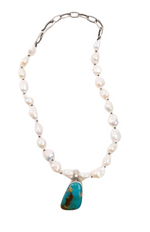 Diamond 40 carat Royston and Baroque Pearl Necklace