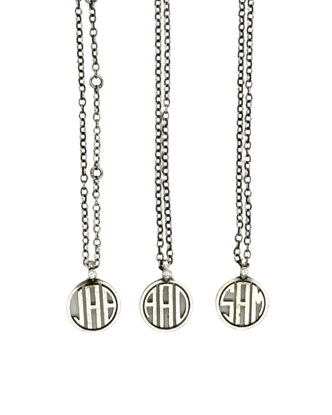 Custom Diamond Dainty Monogram Necklace