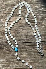 Turquoise Mother of Pearl Star Rosary