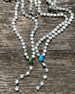 Turquoise Mother of Pearl Star Rosary
