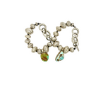 Silver Beaded Turquoise Bracelet