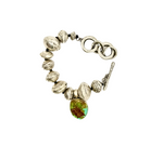 Silver Beaded Turquoise Bracelet