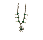 45 Carat Broken Arrow Turquoise Squash Blossom Necklace