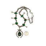 45 Carat Broken Arrow Turquoise Squash Blossom Necklace