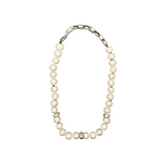 Nine Diamond Bead Pearl Necklace