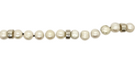 Nine Diamond Bead Pearl Necklace