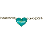 110ct Kingman Turquoise Heart Isabel Chain Necklace