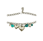 Kingman Turquoise Bubble Heart Isabel Chain Necklace