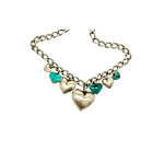 Kingman Turquoise Bubble Heart Isabel Chain Necklace
