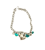 Kingman Turquoise Bubble Heart Isabel Chain Necklace