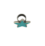 Hand carved 25ct Kingman Turquoise Star Ring