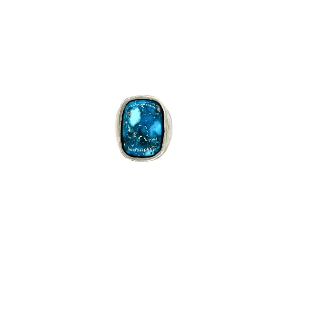 25ct Blue Gem Turquoise Hand Carved Ring