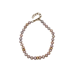 Nine Diamond Bead Pearl Necklace