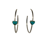 Kingman Heart Ho Hoop Earring