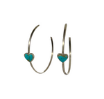 Kingman Heart Ho Hoop Earring