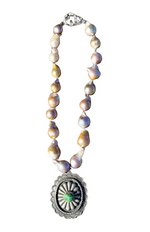 Blush Pearl Sonoran Concho Necklace