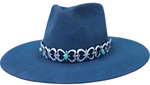Sonoran Mountain Three Turquoise Concho Hat Band