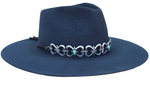 Sonoran Mountain Three Turquoise Concho Hat Band