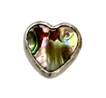 Abalone Pearl Heart Hat Pin