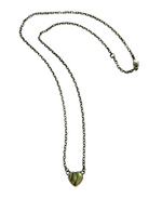 Abalone Pearl Heart Dainty Necklace