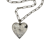 Diamond White Buffalo Heart Melody Necklace