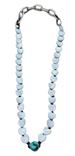 Mother of Pearl Sonoran Heart Choker Necklace
