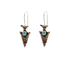 Turquoise Arrowhead Earrings