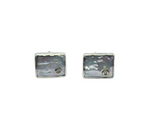 Square Baroque Diamond Pearl Cufflinks