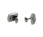 Square Baroque Diamond Pearl Cufflinks