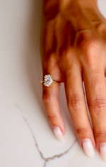 14K Gold Oval 2.03ct Diamond Pinky Ring