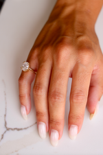 14K Gold Oval 2.03ct Diamond Pinky Ring
