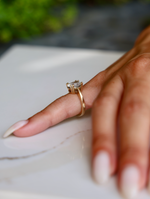 14K Gold Oval 2.02ct Diamond Pinky Ring #2