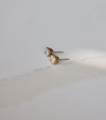 1.30 ct Round Diamond Brillant 14K Gold Earrings