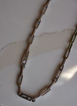 The Demi Chain Sliding Triple Diamond Necklace