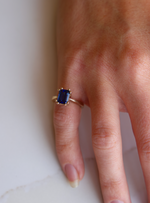 2.05 ct Saphire Emerald Cut 14K Gold Pinky Ring