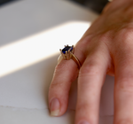 2.05 ct Saphire Emerald Cut 14K Gold Pinky Ring