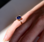 2.05 ct Saphire Emerald Cut 14K Gold Pinky Ring