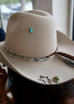 Tuscon Turquoise Skull Hat Pin