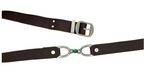 Double U Leather 5ct Turquoise Buckle Hat Band