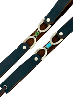 Double U Leather 5ct Turquoise Hat Band