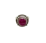 Double Prong Ruby Eye Ring