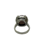 Double Prong Ruby Eye Ring
