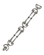 Mens Black Diamond Snaffle Bit Bracelet