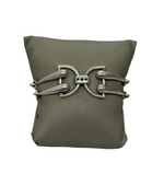 Mens Black Diamond Snaffle Bit Bracelet