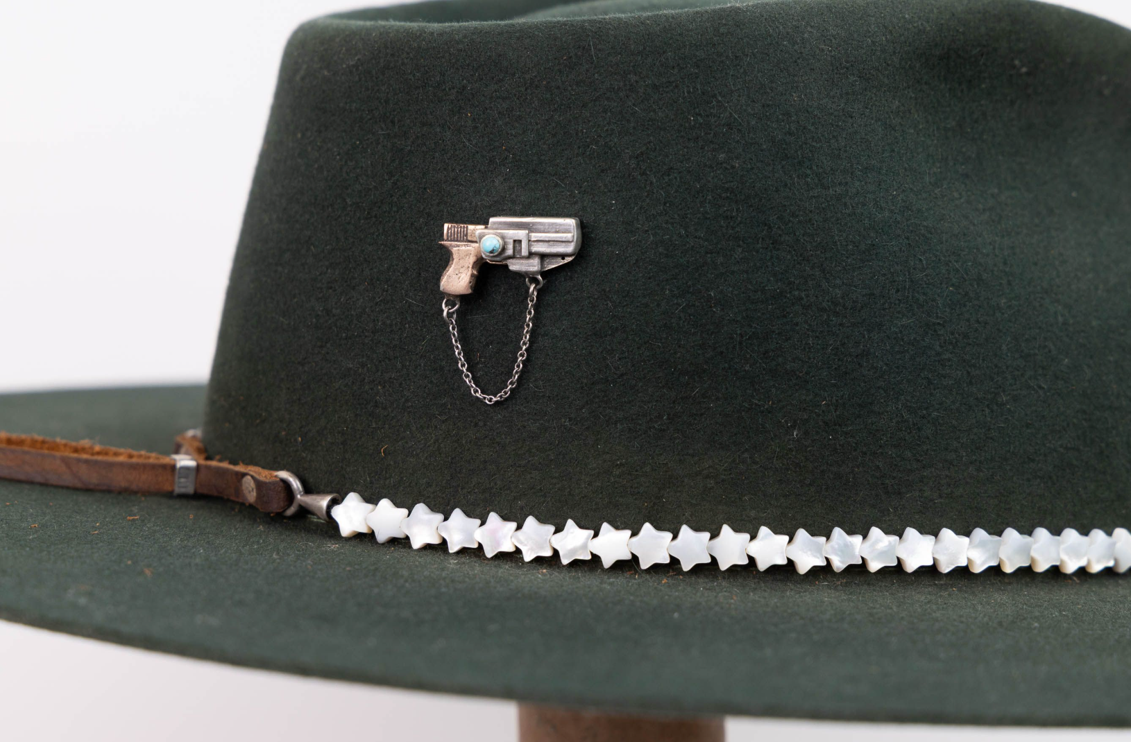 Small Mother of Pearl Star Hat Band