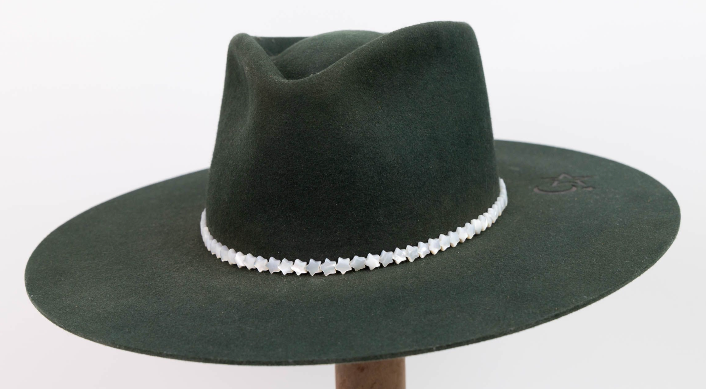 Small Mother of Pearl Star Hat Band
