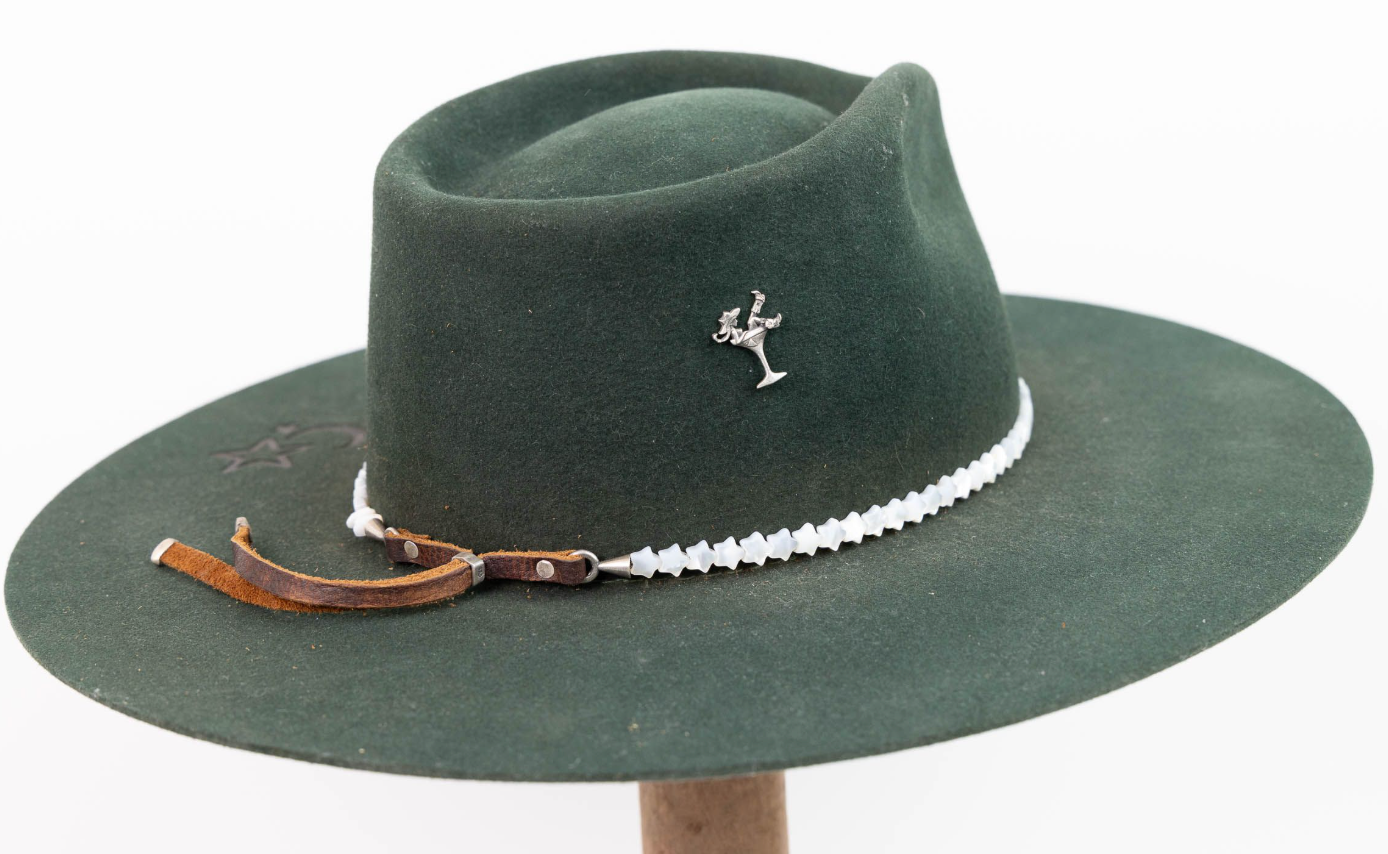 Small Mother of Pearl Star Hat Band