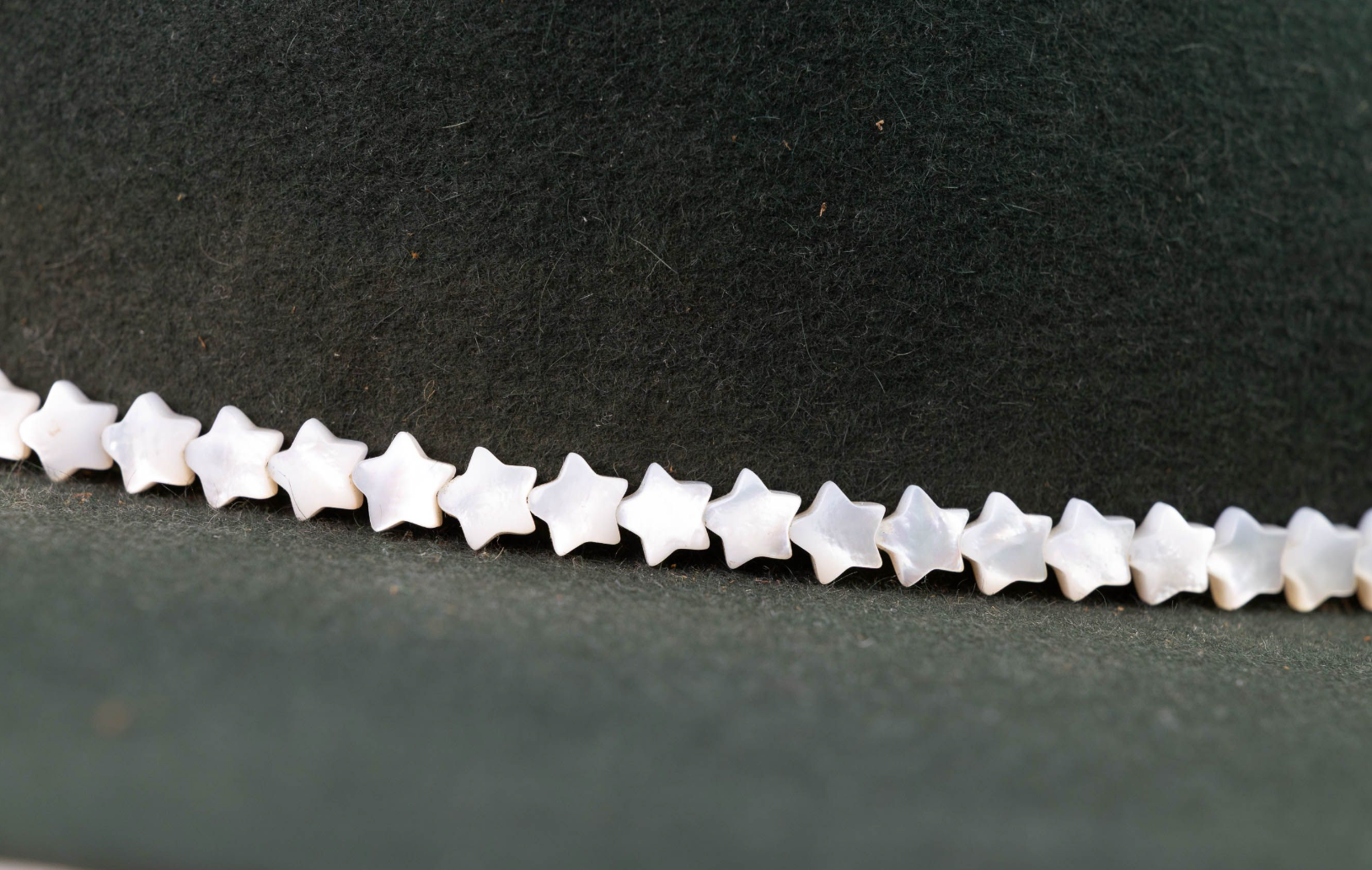 Small Mother of Pearl Star Hat Band