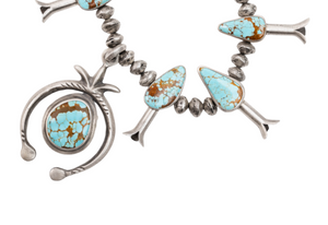 Number 8 Turquoise Naja Squash Blossom Necklace – Love Tokens Jewelry